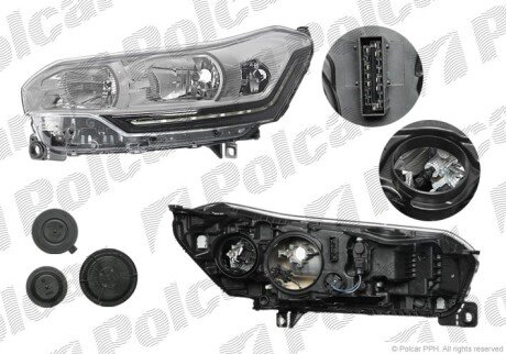 Фара основная правая H1, H7, LED Polcar 2334102V
