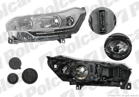 Фара основна права H1, H7, LED Polcar 2334102V