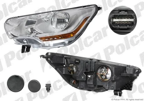 Фара основная правая H1, H7, P21/5W Polcar 233810-E