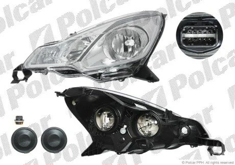Фара основна ліва H1, H7, PY21W, W5W Polcar 23B109-T