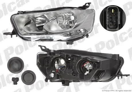Фара основная правая H1, H7, PY21W, W5W Polcar 23B2101E