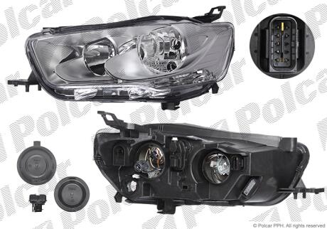 Фара основная правая H1, H7, PY21W, W21/5W Polcar 23B2102V
