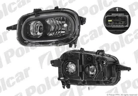Фара основная левая H7 Polcar 23B3091E