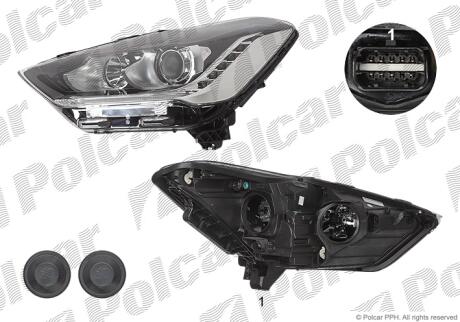 Фара основная правая H1, H7, LED Polcar 23G1101XUA