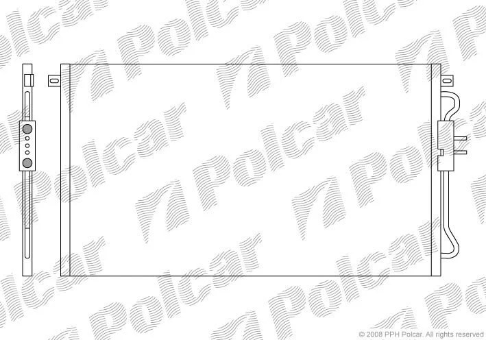 Радиатор кондиционера (Конденсатор) без осушителя Polcar 2401K8C4 (фото 1)