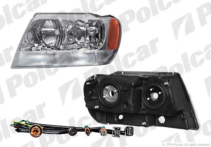 Фара основная левая HB3, HB4, PY21W, W5W Polcar 240609-E (фото 1)