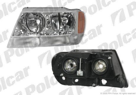 Фара основная правая HB3A, HB4A Polcar 240610
