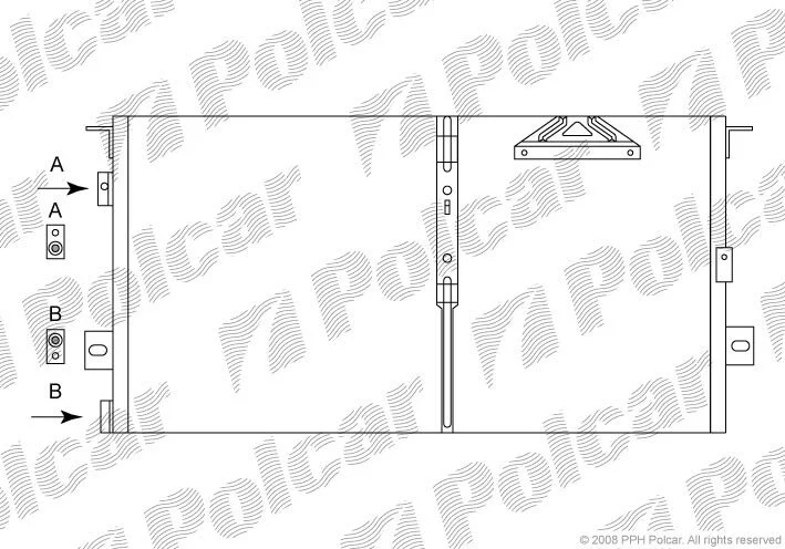Радиатор кондиционера (Конденсатор) Polcar 2420K8C4 (фото 1)