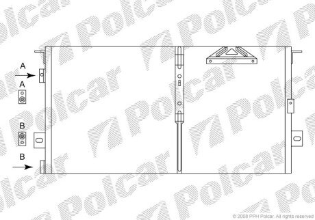 Радиатор кондиционера (Конденсатор) Polcar 2420K8C4