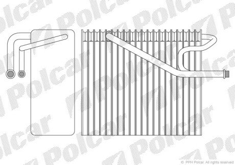 Випарник кондиціонера Polcar 2430P8-1