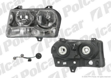 Фара основная левая HB3, HB4, PY27/7W, W5W Polcar 243109