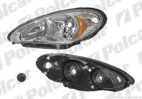 Фара основная левая HB3A, HB4A, PY27/7W Polcar 245209