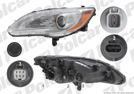 Фара основная Polcar 24D109