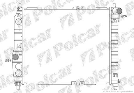 Радіатори охолодження Polcar 250008-K (фото 1)