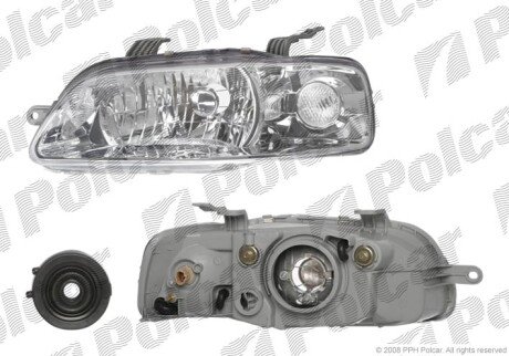 Фара основная правая H4, W5W Polcar 2500102E