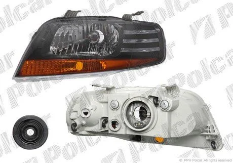 Фара основна права H4, PY21W, W5W Polcar 2500104E