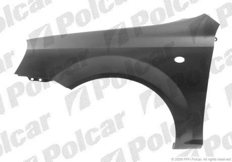 Крыло спереди справа с отверстием для поворотника Polcar 250602