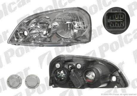 Фара основна ліва H1, H7 Polcar 250609-E