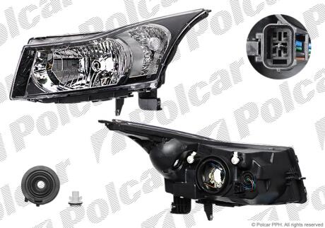 Фара основная правая H4 Polcar 250810-E