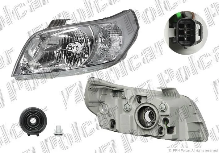 Фара основна права H4, PY21W, W5W Polcar 251510-E (фото 1)