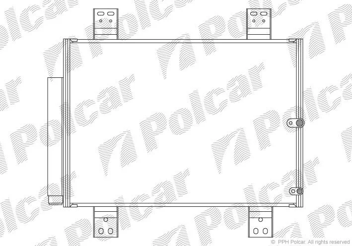 Радіатор кондиціонера (Конденсатор) з осушувачем Polcar 2621K81K (фото 1)