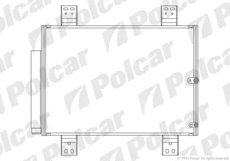 Радіатор кондиціонера (Конденсатор) з осушувачем Polcar 2621K81K