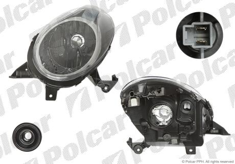 Фара основная левая H4 Polcar 2707098E