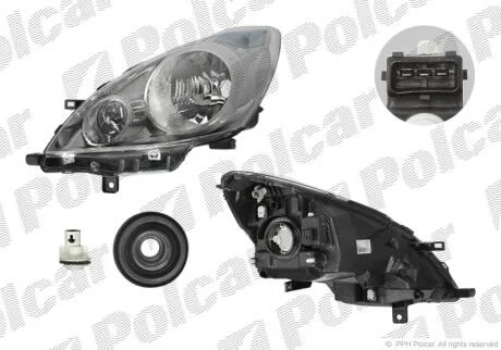 Фара основна права H4 Polcar 271210-E