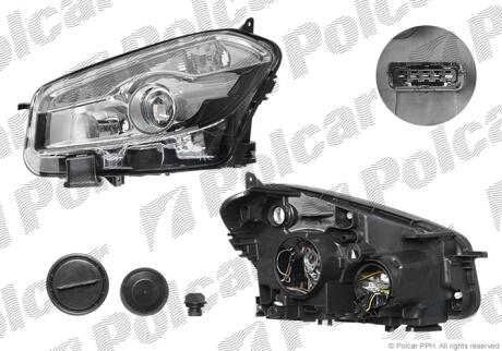 Фара основна ліва H7, PY21W, W5W Polcar 2714092E