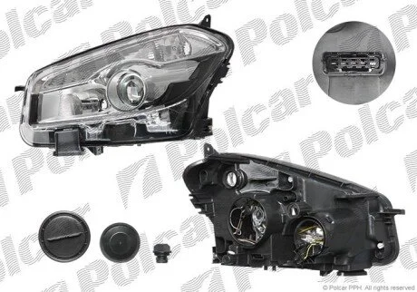 Фара основная левая H7, PY21W, W5W Polcar 271409-E