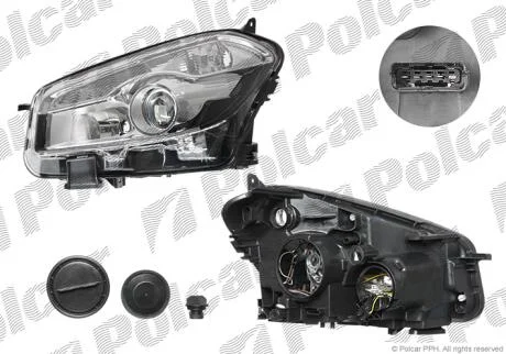 Фара основна права H7, PY21W, W5W Polcar 2714100E