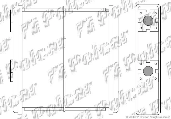 Радіатор обігрівача салону Polcar 2728N8A1 (фото 1)