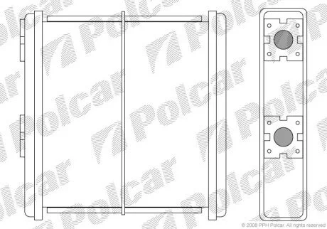 Радіатор обігрівача салону Polcar 2728N8A1