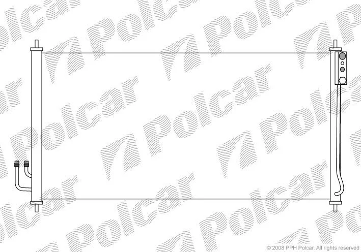 Радіатор кондиціонера (Конденсатор) без осушувача Polcar 2748K8C1 (фото 1)