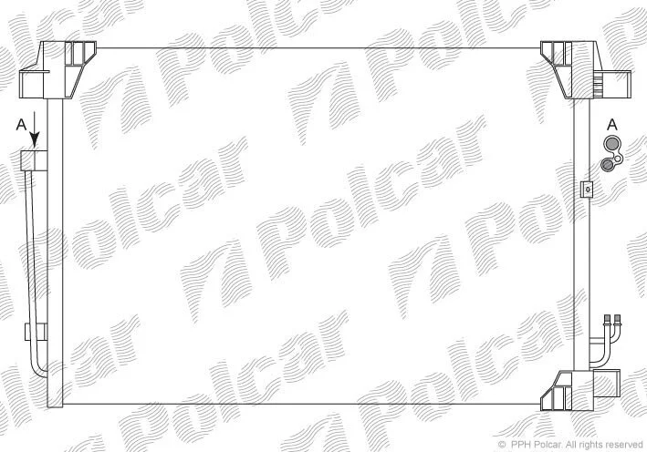 Радіатор кондиціонера (Конденсатор) без осушувача Polcar 2749K8C1 (фото 1)