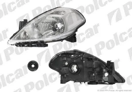 Фара основная правая H4, PY21W, W5W Polcar 2758101E