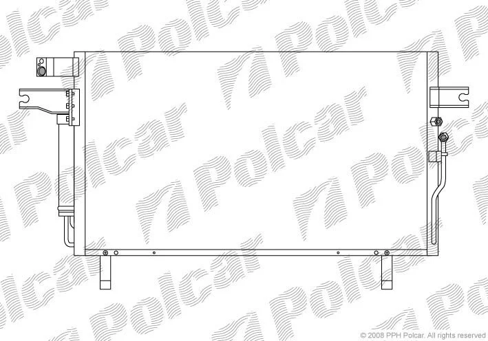 Радіатор кондиціонера (Конденсатор) з осушувачем Polcar 2781K8C3 (фото 1)