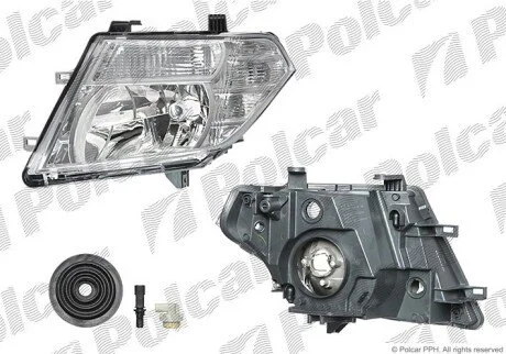 Фара основная правая H4, PY21W, W5W Polcar 2782102E