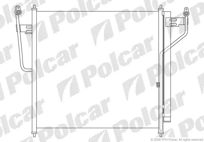 Радіатор кондиціонера (Конденсатор) з осушувачем Polcar 2782K8C1 (фото 1)