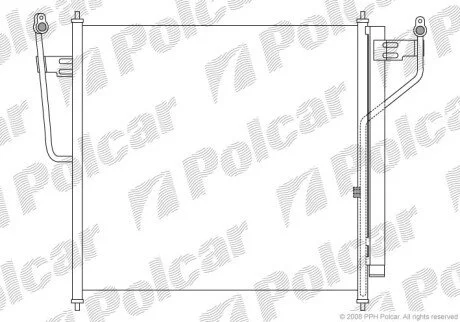 Радиатор кондиционера (Конденсатор) с осушителем Polcar 2782K8C1