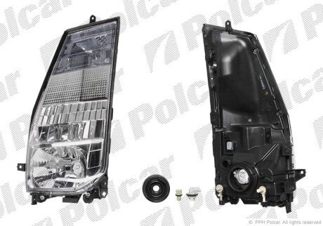 Фара основная правая H4, PY21W, W5W Polcar 278610-E