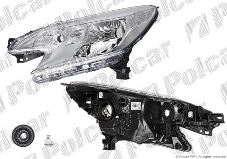 Фара основна права H4, PY21W, W5W Polcar 27L110-V