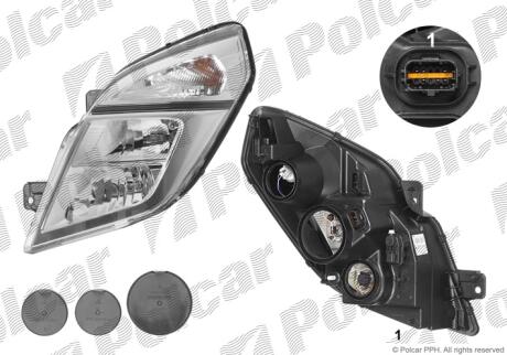Фара основная Polcar 27N110-U