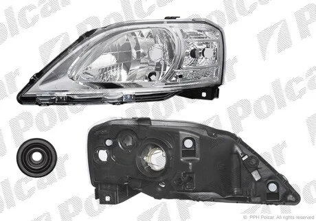 Фара основна права H4, PY21W, PY21W Polcar 280110-E