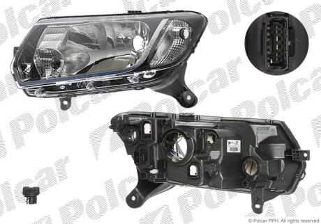 Фара основная правая H4, PY21W, W21/5W Polcar 28B210-XUA