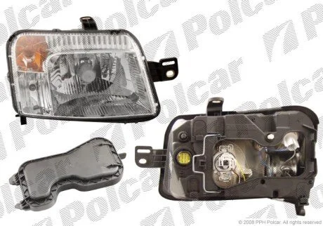 Фара основна ліва H4, PY21W, W5W Polcar 300309-U