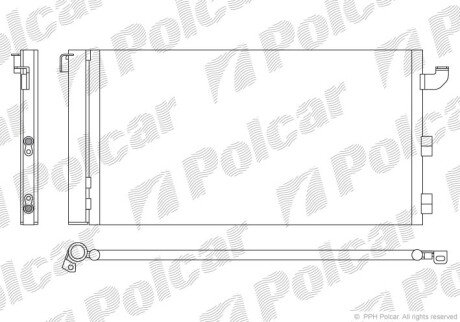 Радиатор кондиционера (Конденсатор) с осушителем Polcar 3003K8C2