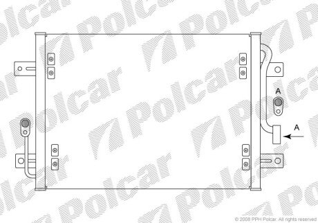 Радиатор кондиционера (Конденсатор) без осушителя Polcar 3005K8C1