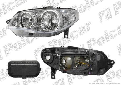Фара основная правая H7, PY21W, W5W Polcar 300710-E