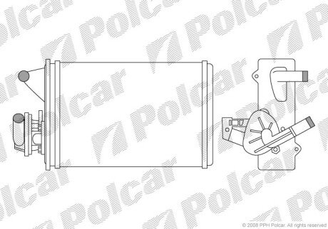 Радиатор отопителя Polcar 3016N8-1